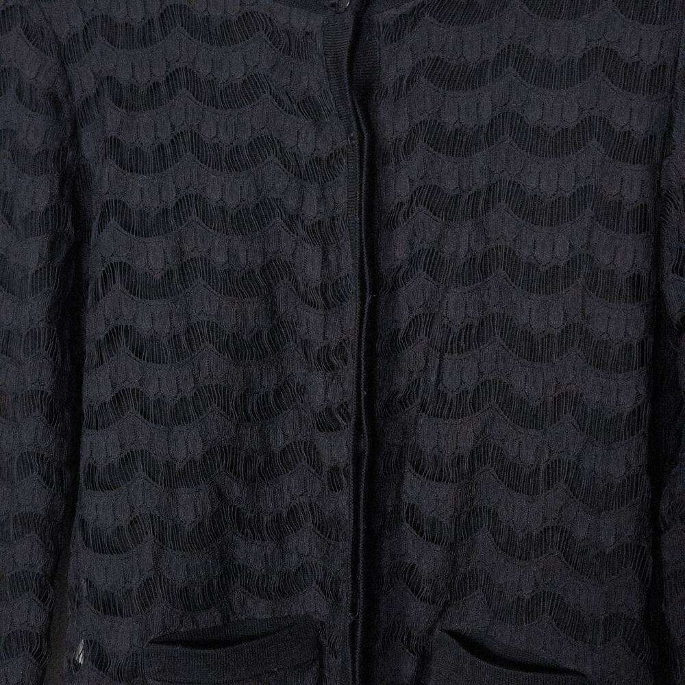 Trina Turk Cardigan S Black Dark Academia Coquette Minimalist - Picture 4 of 9